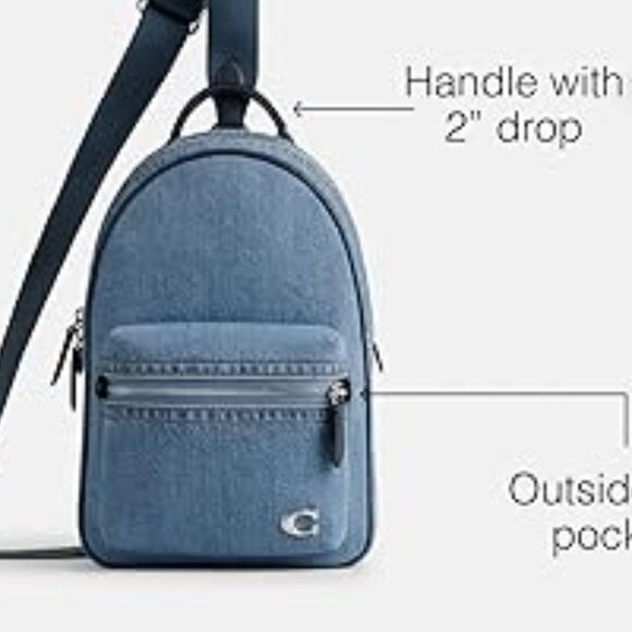 Coach DENIM CROSSBODY Charter Pack SPORTY HANDS FREE DESIGNER BAG NEW main image 5